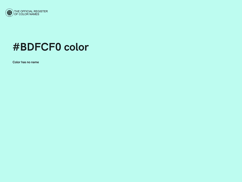 #BDFCF0 color image