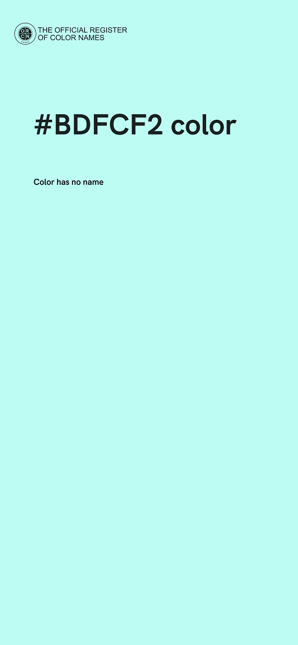 #BDFCF2 color image