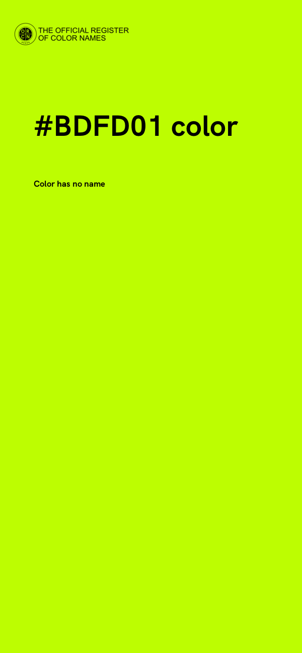 #BDFD01 color image