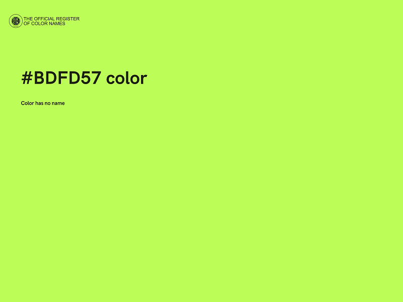 #BDFD57 color image