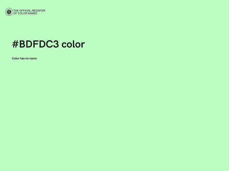 #BDFDC3 color image