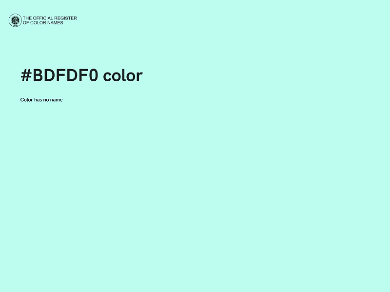 #BDFDF0 color image