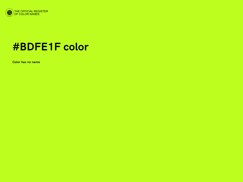 #BDFE1F color image