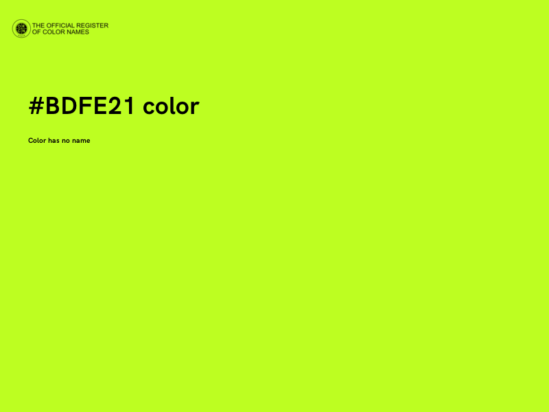 #BDFE21 color image