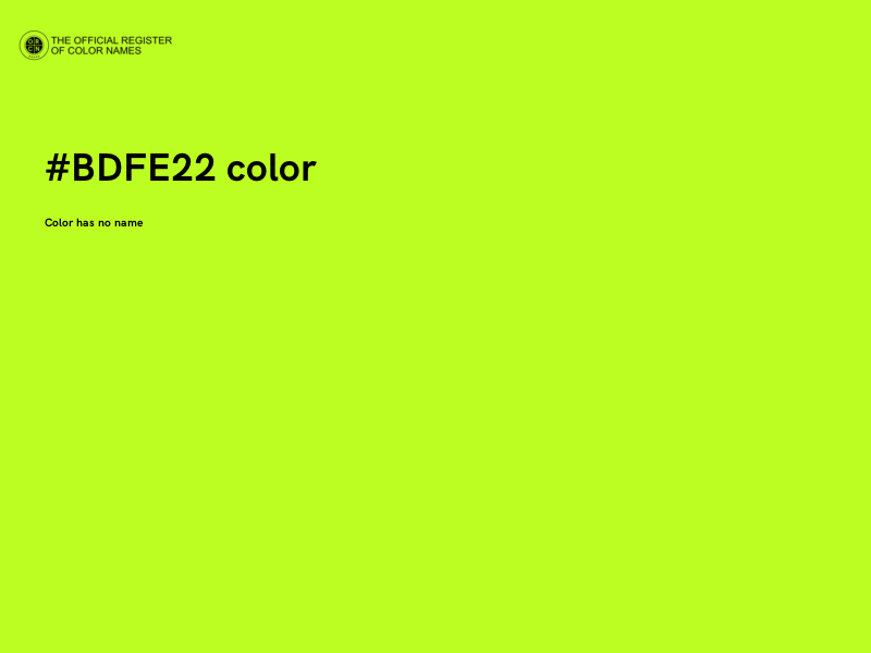 #BDFE22 color image