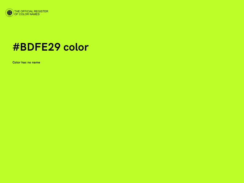 #BDFE29 color image