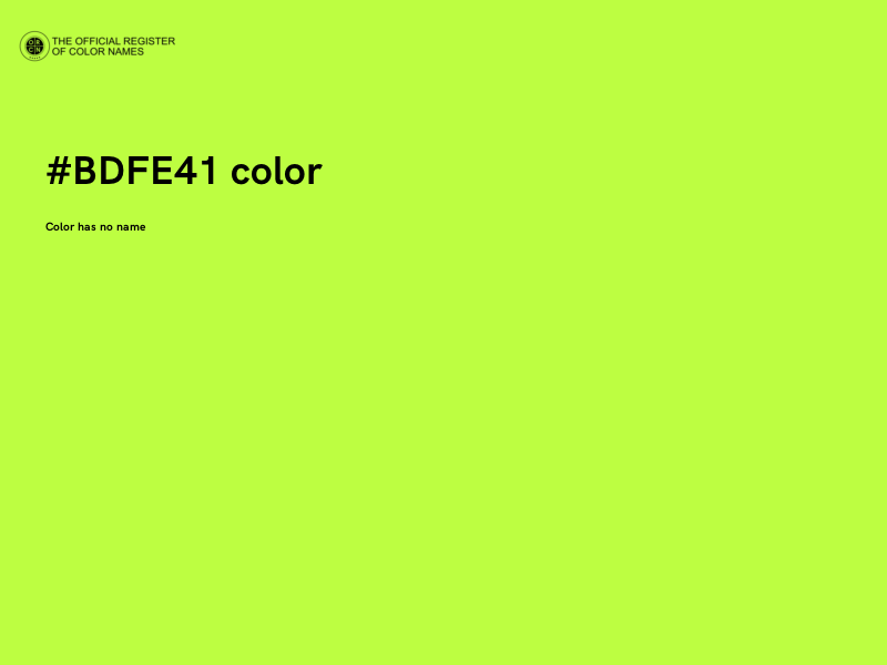 #BDFE41 color image