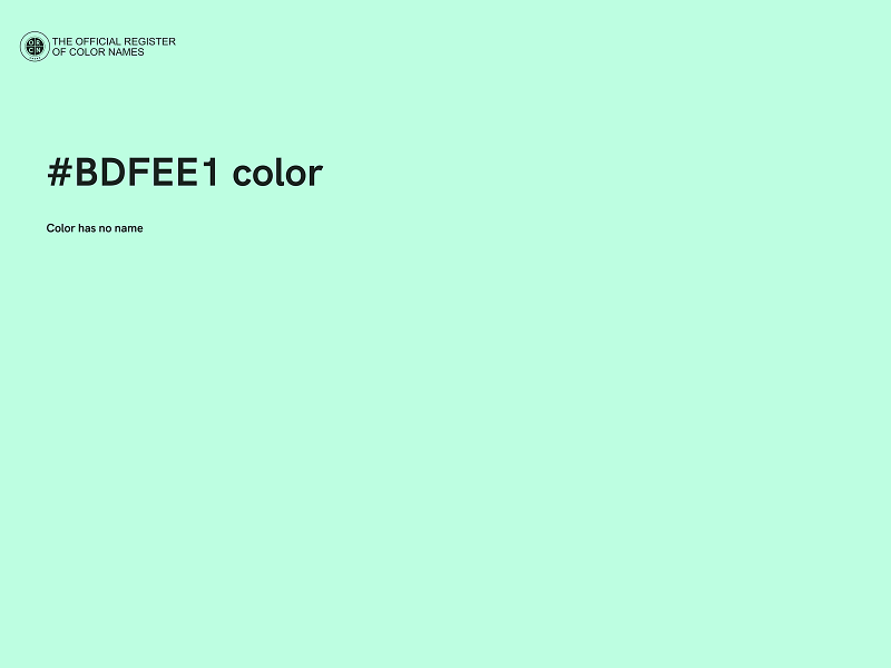 #BDFEE1 color image