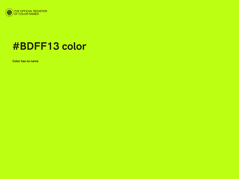 #BDFF13 color image