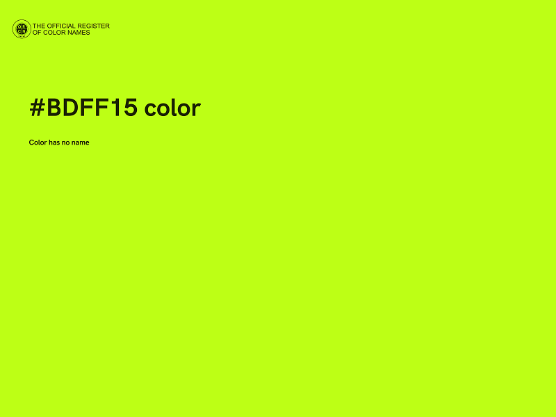 #BDFF15 color image