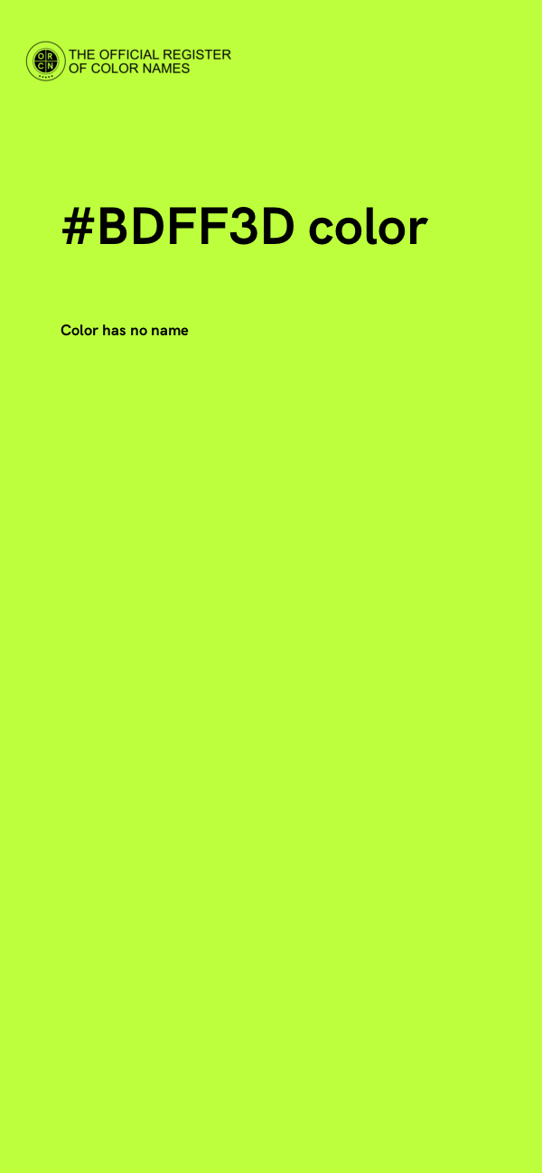 #BDFF3D color image