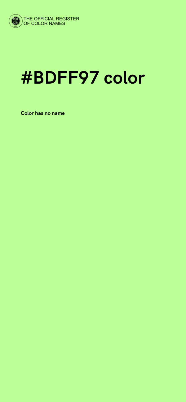 #BDFF97 color image