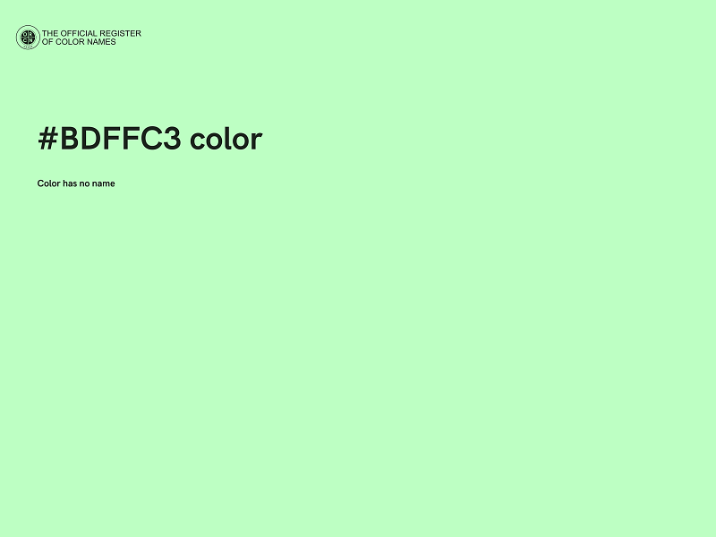 #BDFFC3 color image