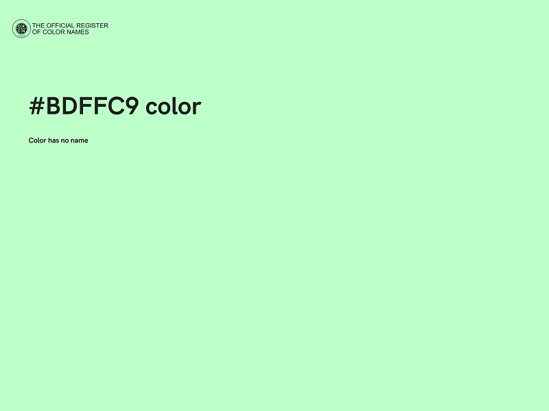 #BDFFC9 color image