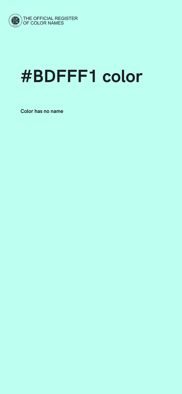 #BDFFF1 color image