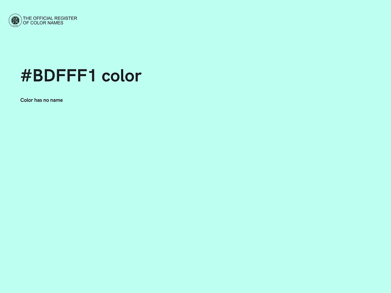 #BDFFF1 color image