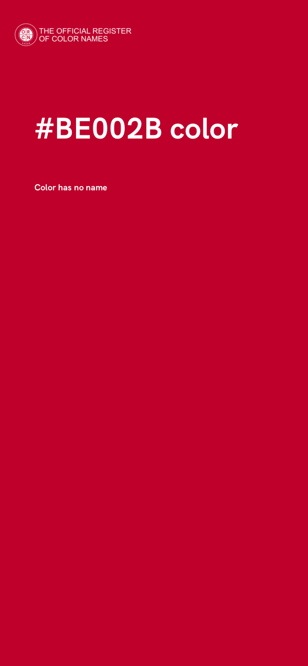 #BE002B color image