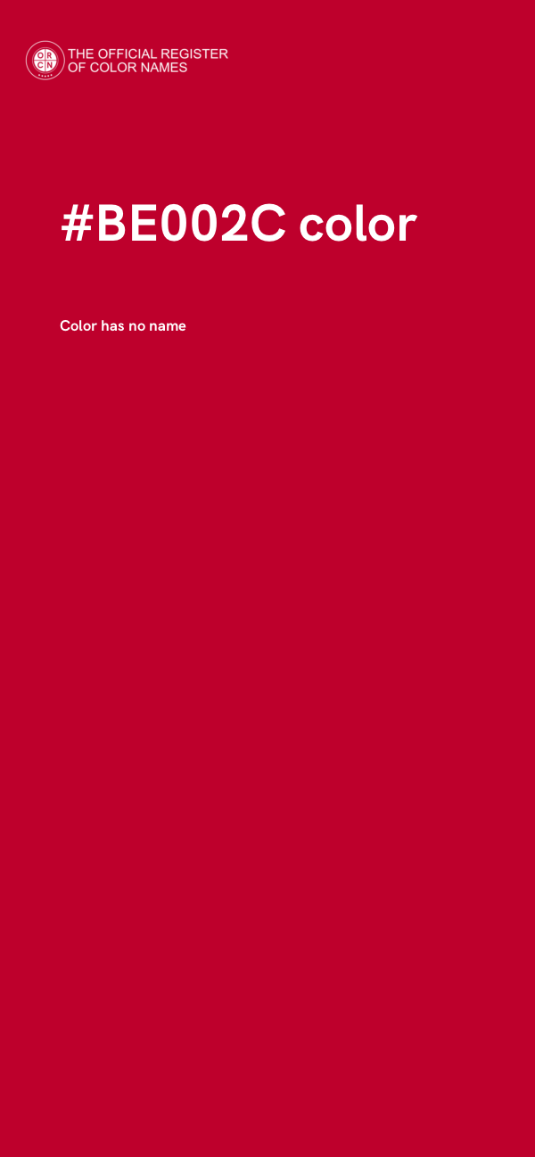 #BE002C color image