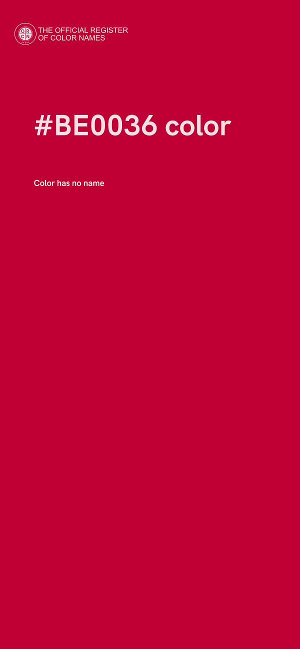 #BE0036 color image