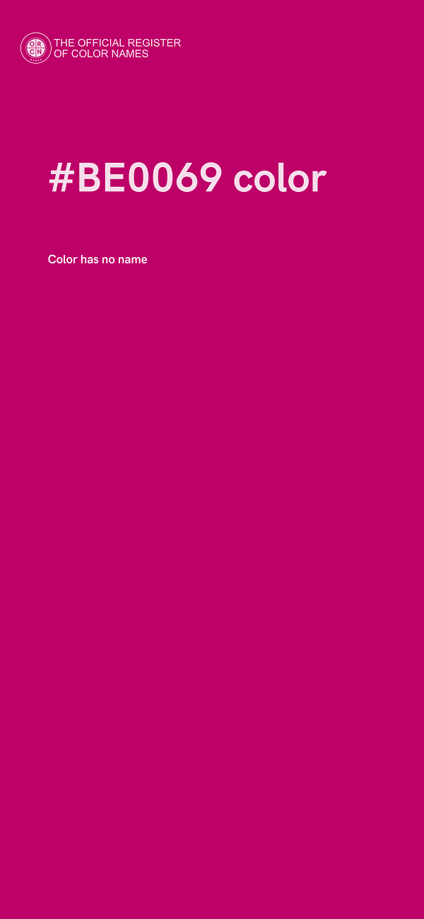 #BE0069 color image