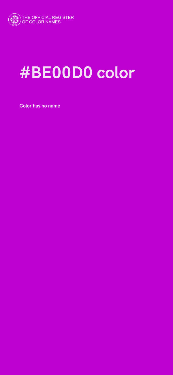 #BE00D0 color image