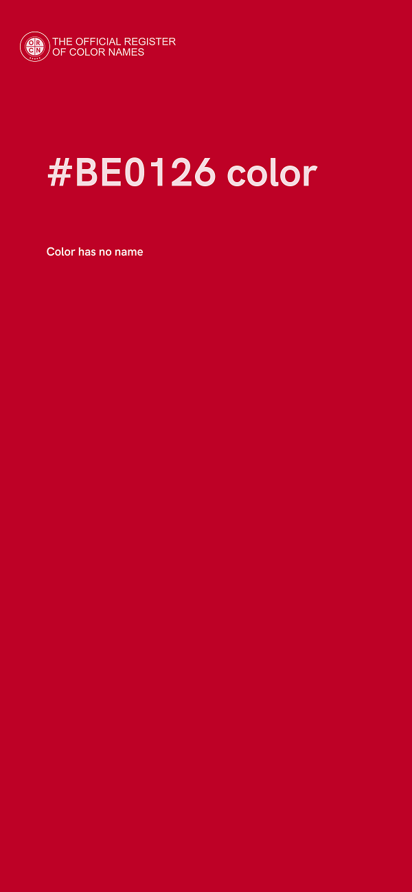#BE0126 color image