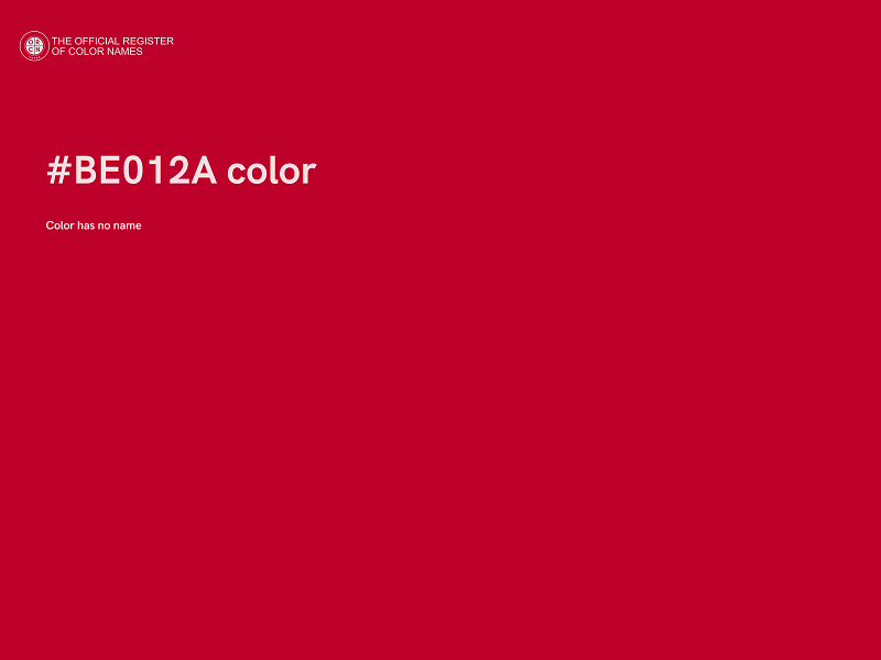 #BE012A color image