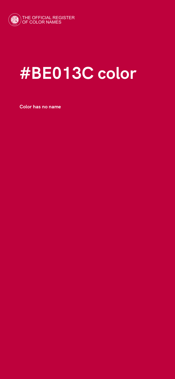 #BE013C color image