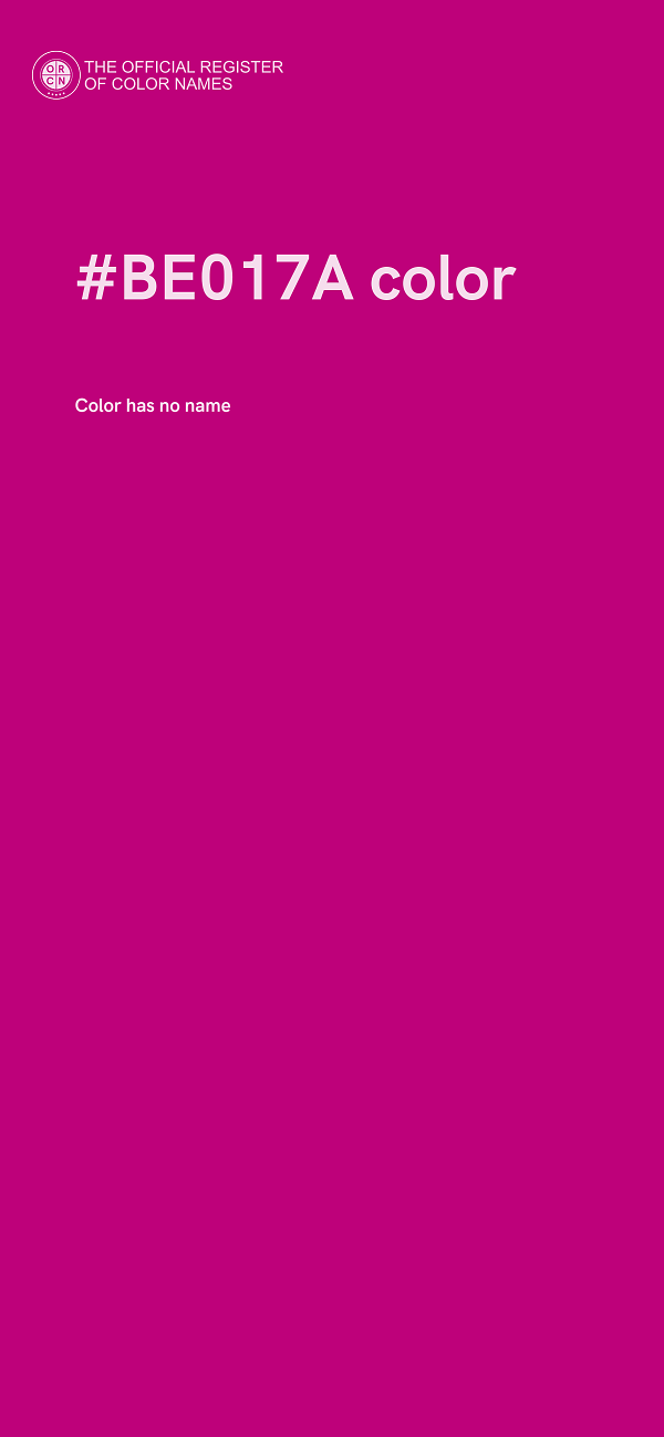 #BE017A color image