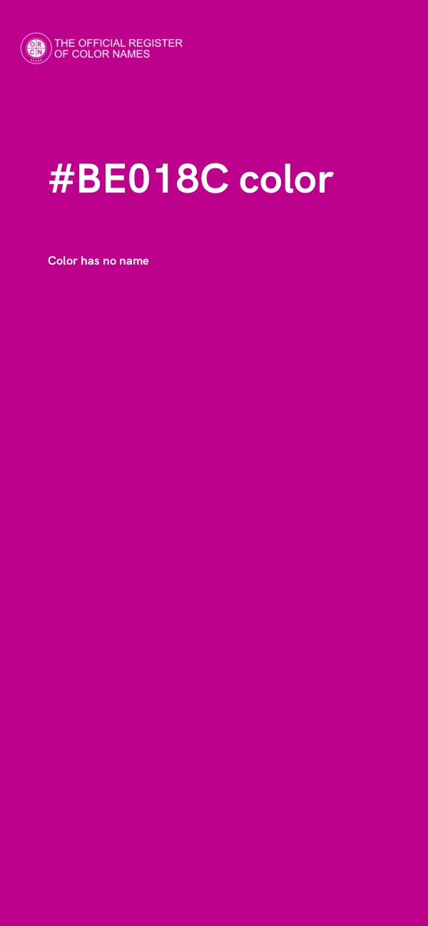 #BE018C color image