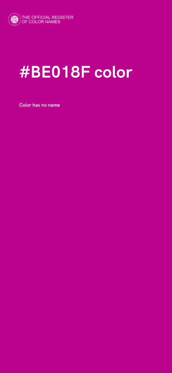 #BE018F color image