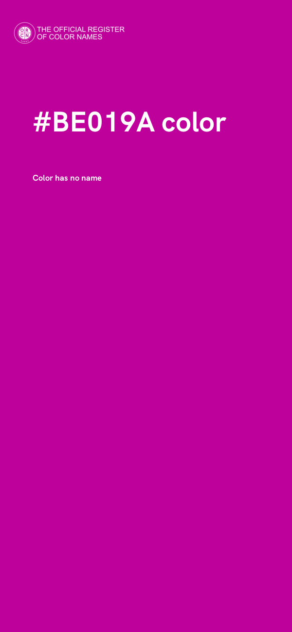 #BE019A color image