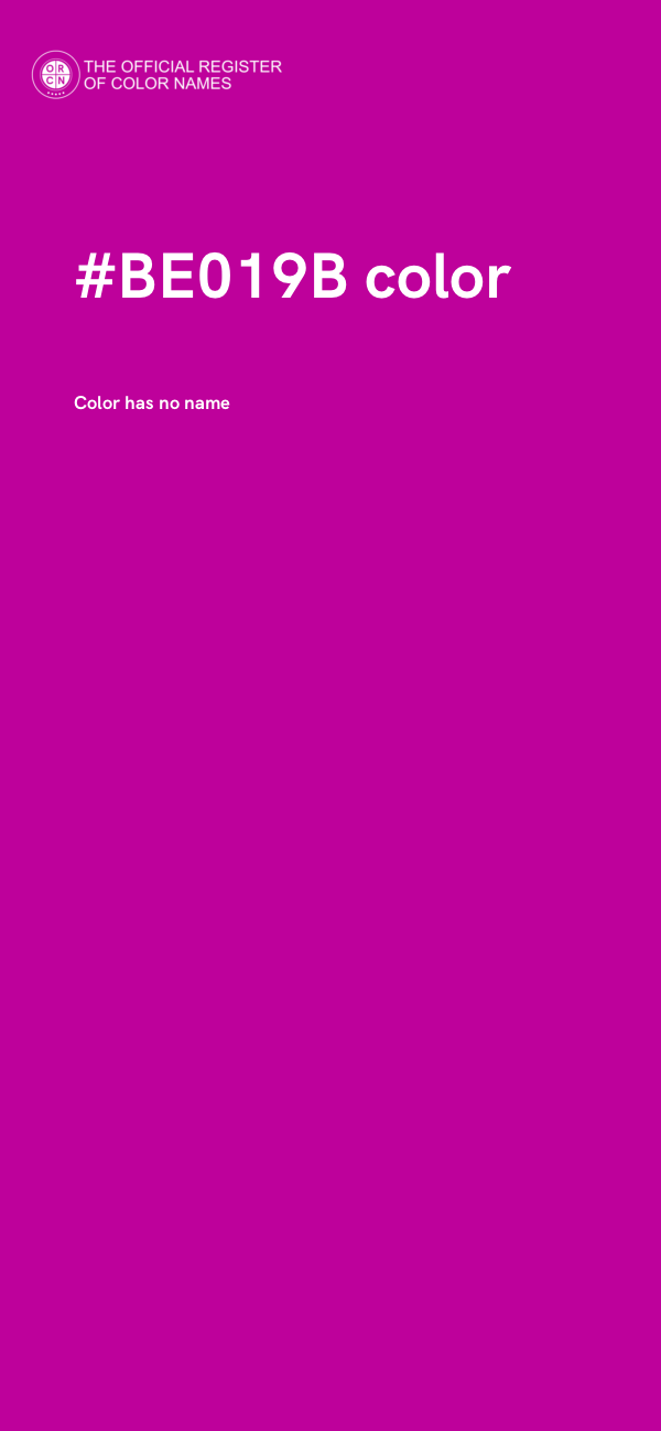 #BE019B color image