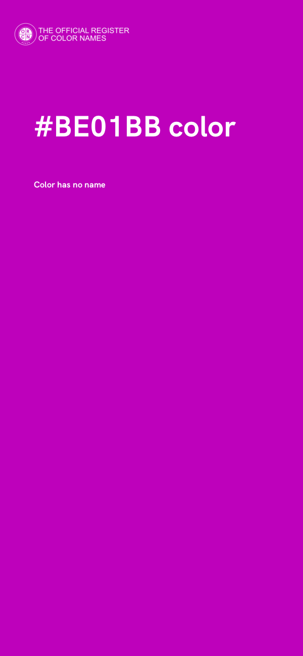 #BE01BB color image