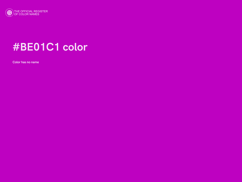 #BE01C1 color image