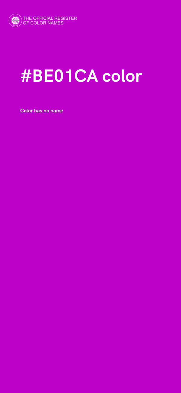 #BE01CA color image