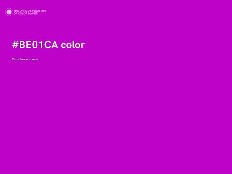 #BE01CA color image