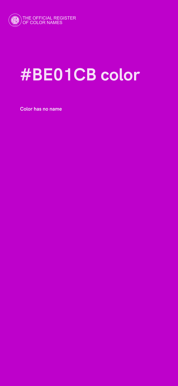 #BE01CB color image