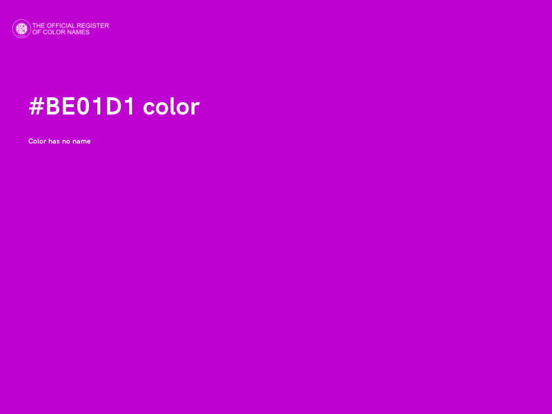 #BE01D1 color image