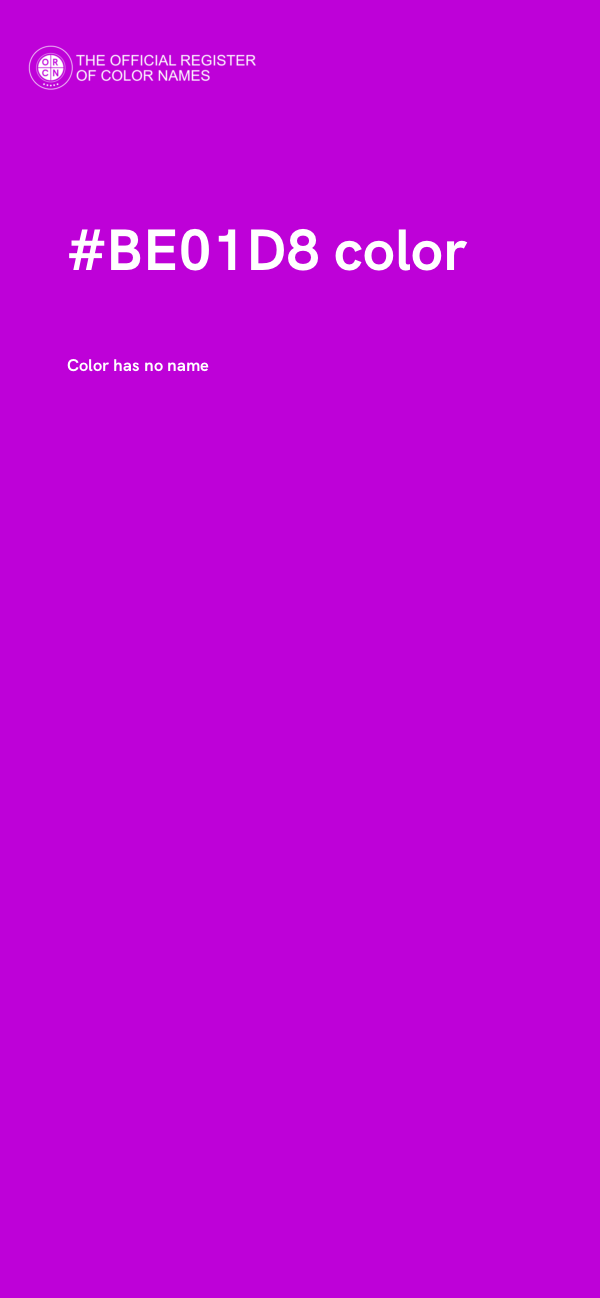 #BE01D8 color image