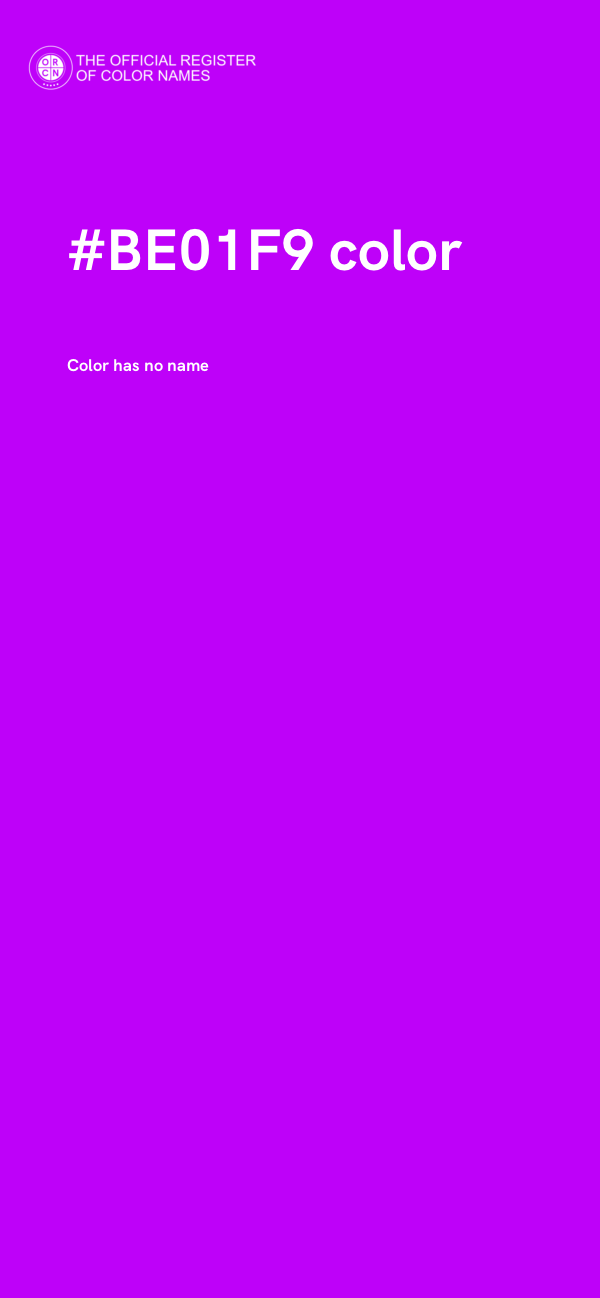 #BE01F9 color image