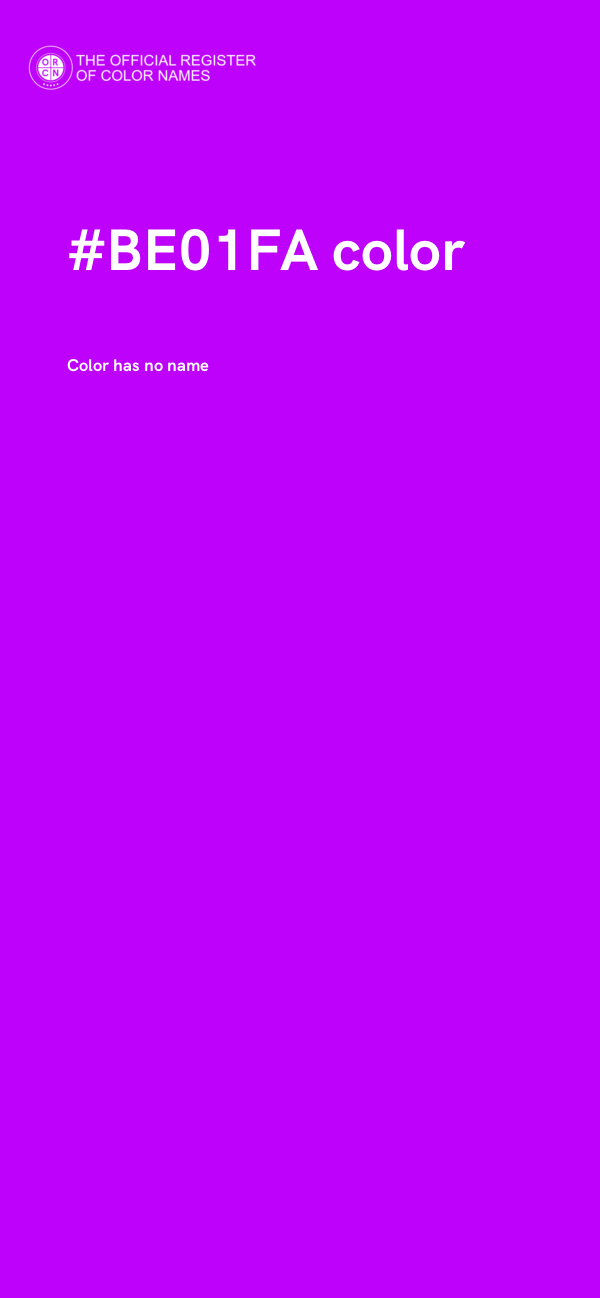 #BE01FA color image