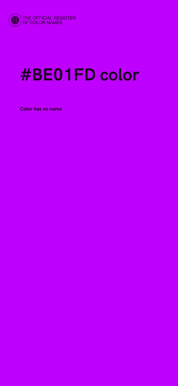 #BE01FD color image
