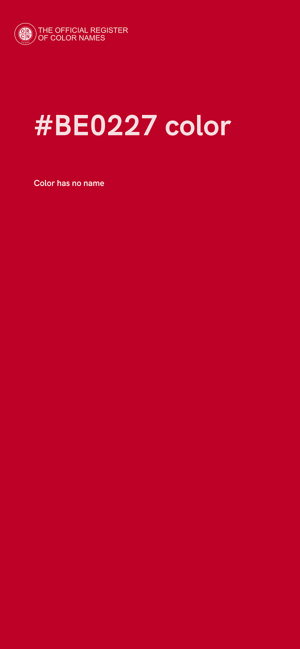 #BE0227 color image