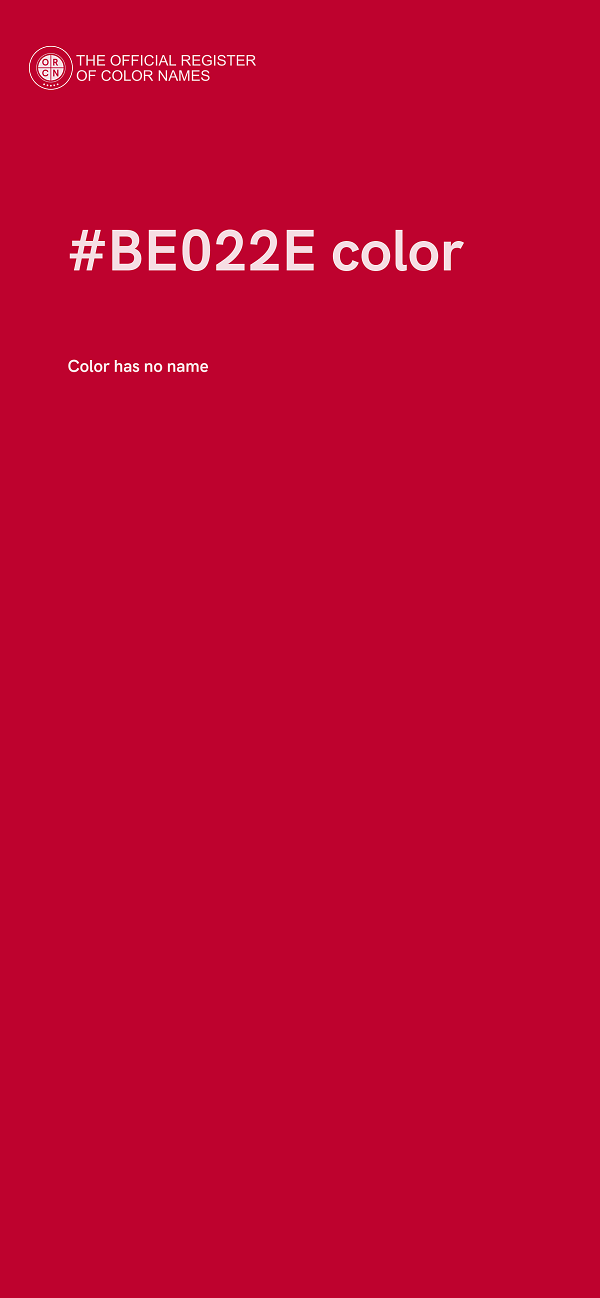#BE022E color image