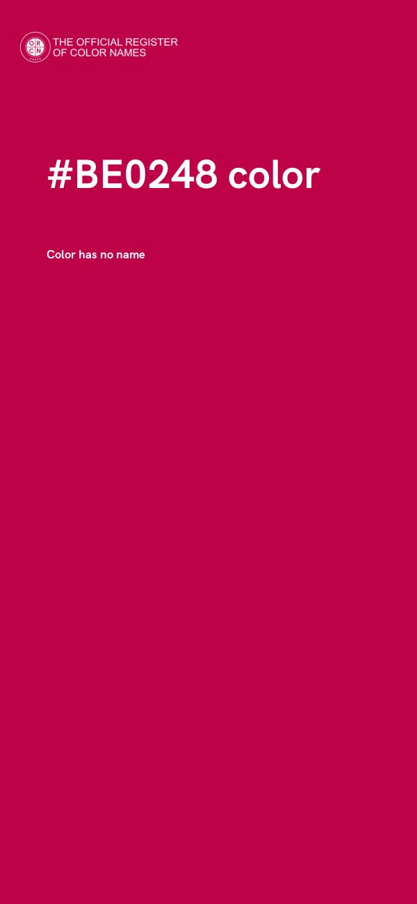 #BE0248 color image