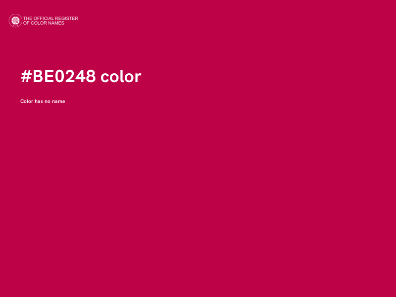 #BE0248 color image