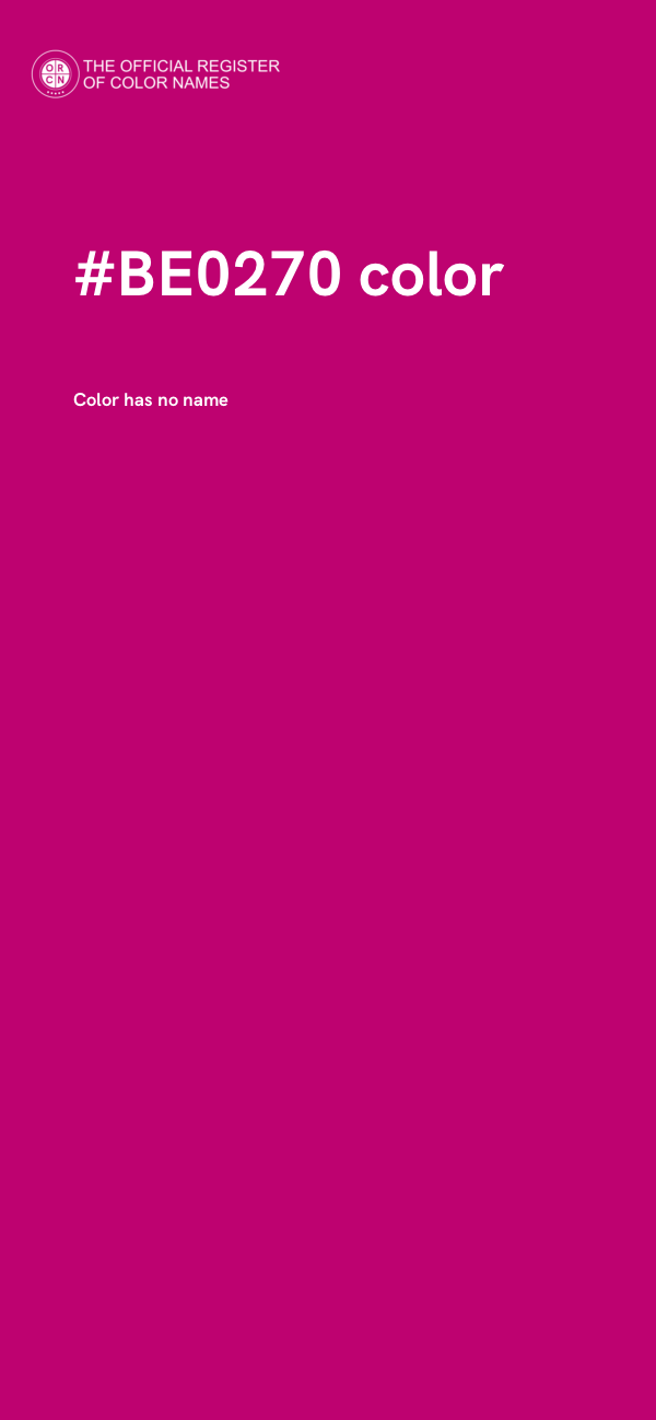 #BE0270 color image