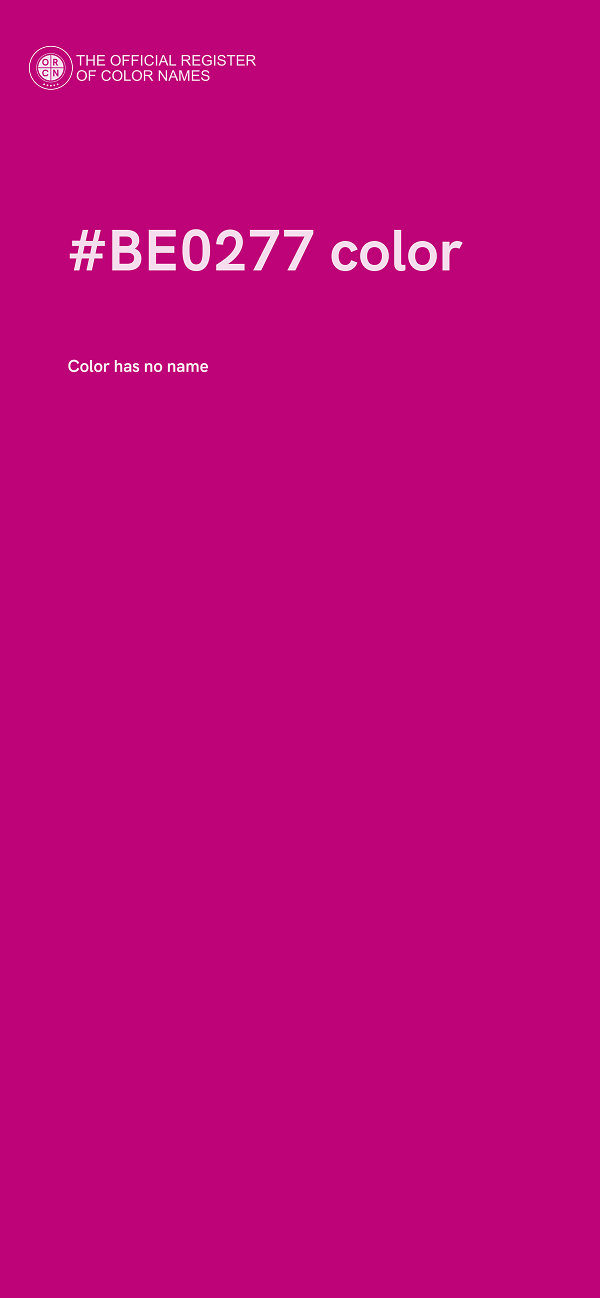 #BE0277 color image