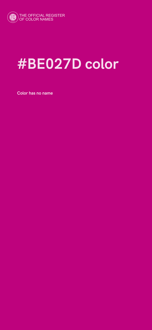 #BE027D color image